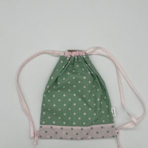 Bolsa Multiusos con Patrón Punteado Rosa y Verde