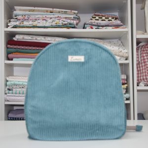 Mochila BEBÉ de pana en azul aguamarina