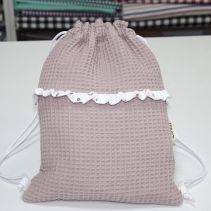 Bolsa MULTIUSOS Combinación de waffle con muselina